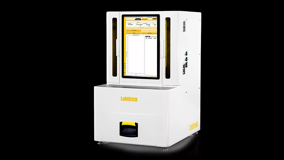 Labthink’s brand new automated vial batch leak tester.