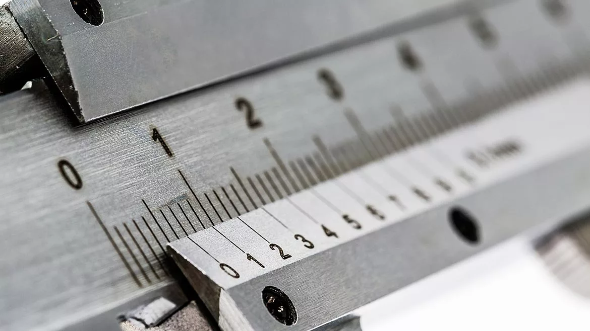 Close up image of a caliper.