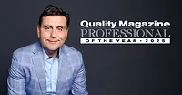 1440x750 portrait of Ben Tomic with a dark background and the 2025 Quality Professional of the Year logo to the right.