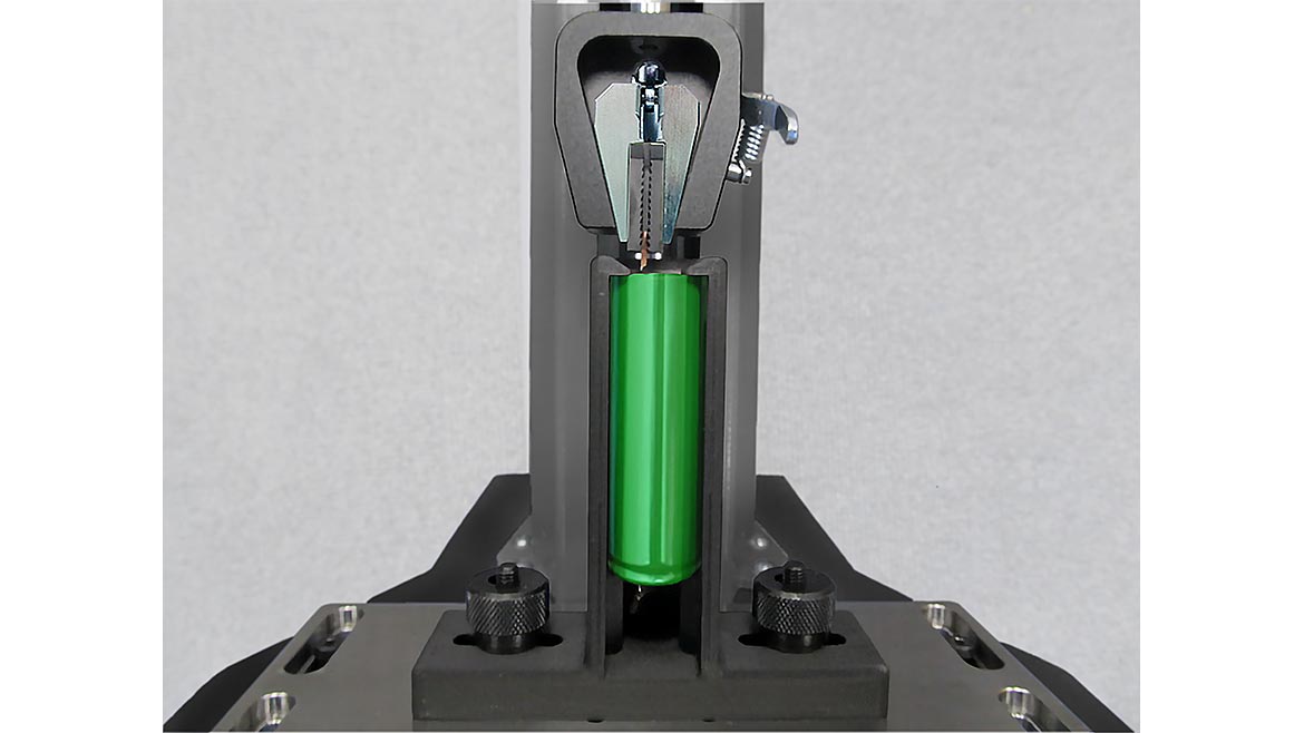 Terminal tab pull off post test front view.