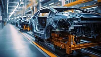 Car manufacturing plant assembly line