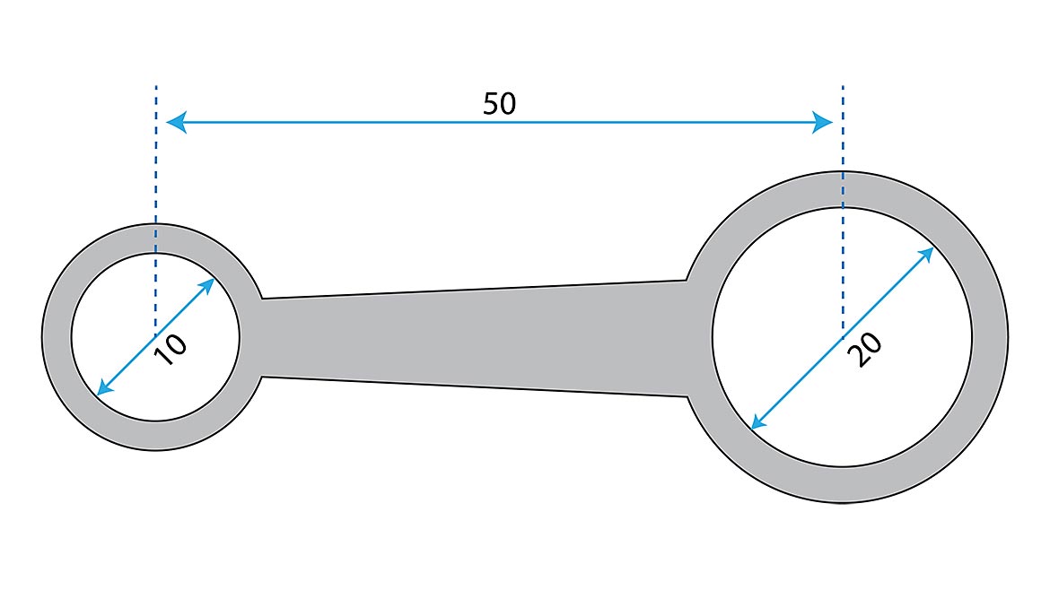 Figure 2 – an ideal part and its dimensions.