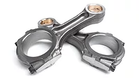 Two connecting rods on a white background.