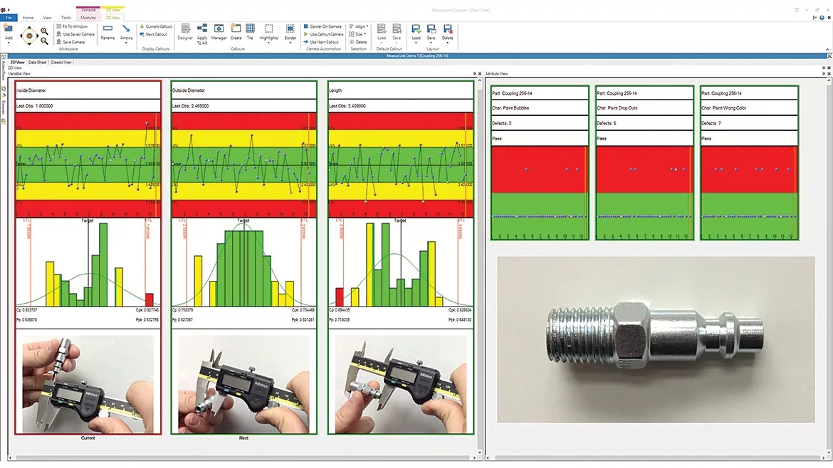 Real-time SPC software screenshot
