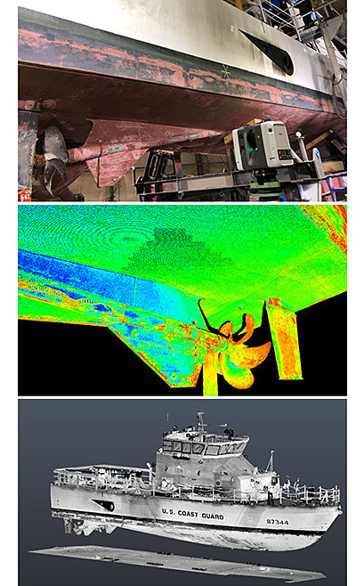 Using long range scanners on Coast Guard Cutter.