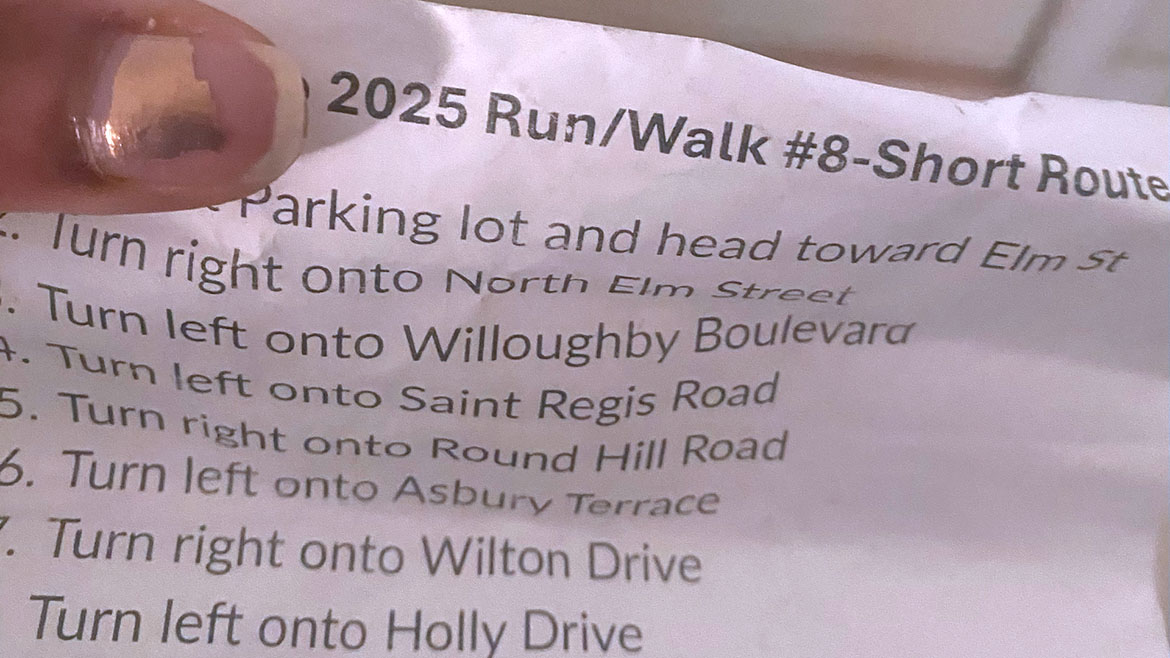 Figure 1: Example of a mistake-proofing technique. This is a route for a community walk-run event that the author participated in.