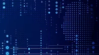 3d futuristic digital banner illustration - Concept of a digital twin in the metaverse.