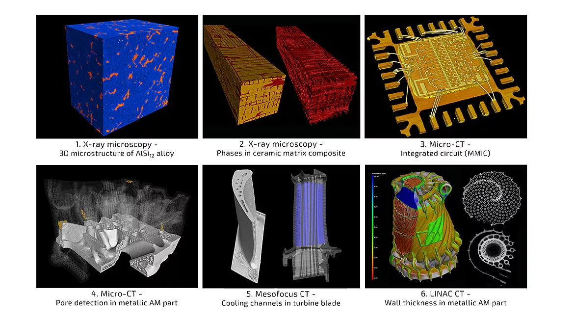 Various sample images from laboratory CT.