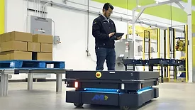 Applied manufacturing technologies, autonomous mobile robot AMR factory automation