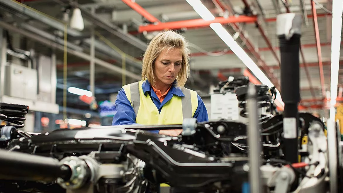 a production line worker in a manufacturing environment