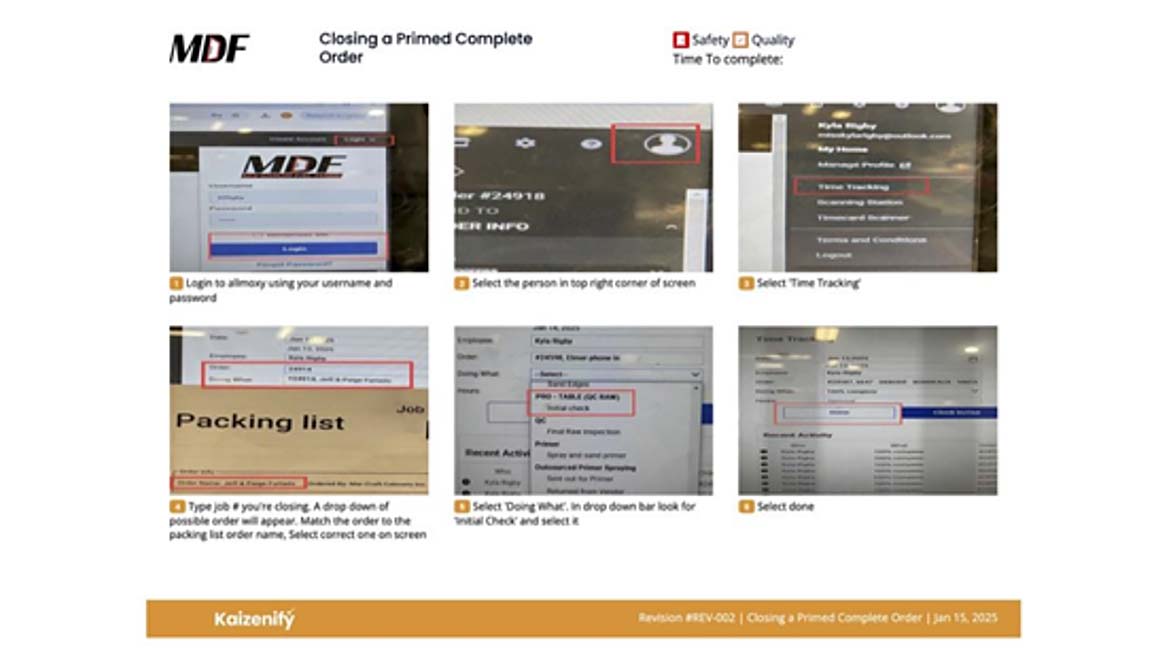 Closing a Primed Complete Order screenshot