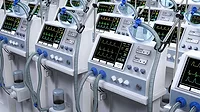 Group of ventilator machines.