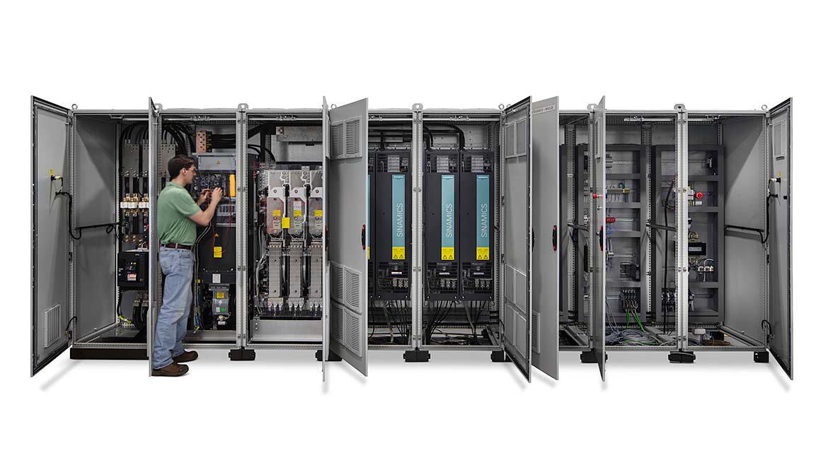 an ABB ACS800 industrial drive, which is a type of variable frequency drive (VFD)