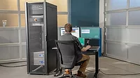 interior of a data center or a server room interior of a data center or a server room