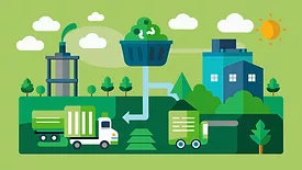 a green waste management system or circular economy model