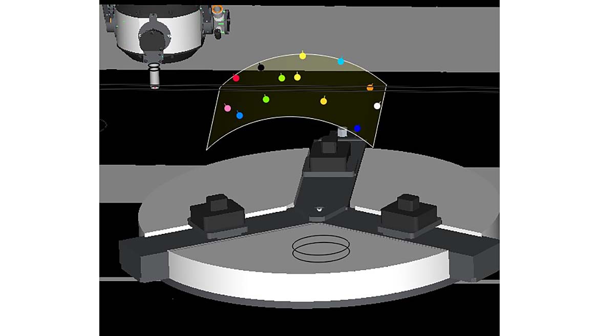 a computer-aided design (CAD) or simulation of a mechanical system