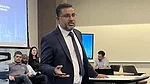 man giving a lecture