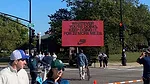 a motivational billboard from Nike, placed along the route of the Chicago Marathon, with a message tailored to the distance remaining