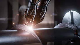 an industrial process of metal additive manufacturing, also known as 3D printing or laser metal deposition