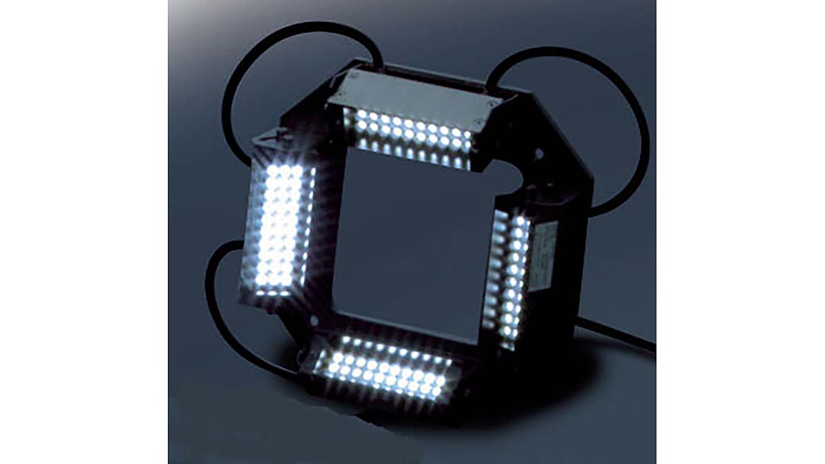 This is a modular LED machine vision ring light, such as the WenglorTPL Modular-RING 80mm
