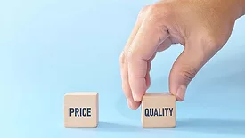the concept of balancing price and quality in decision-making