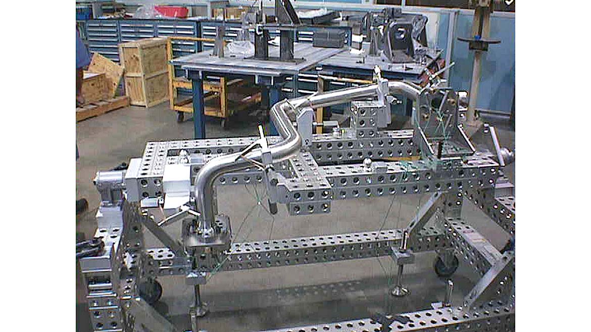 a modular fixturing system used for industrial manufacturing and inspection