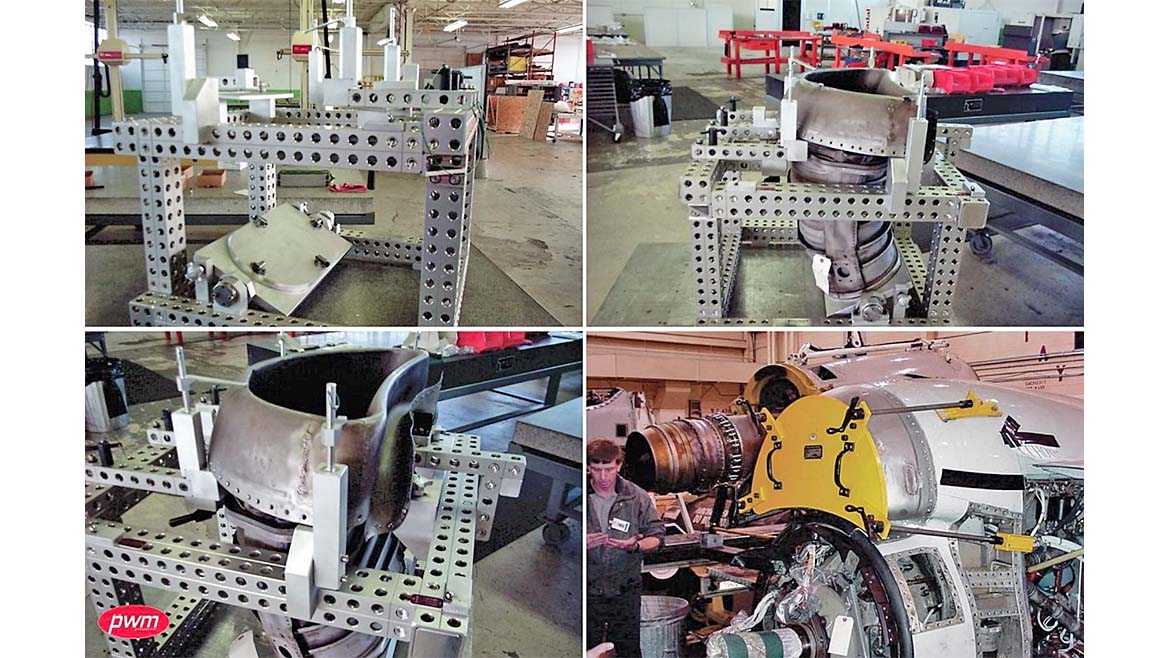 the use of American Modular Tooling (AMT) fixturing systems by Paul W. Marino Gages (PWM) for aerospace manufacturing and assembly