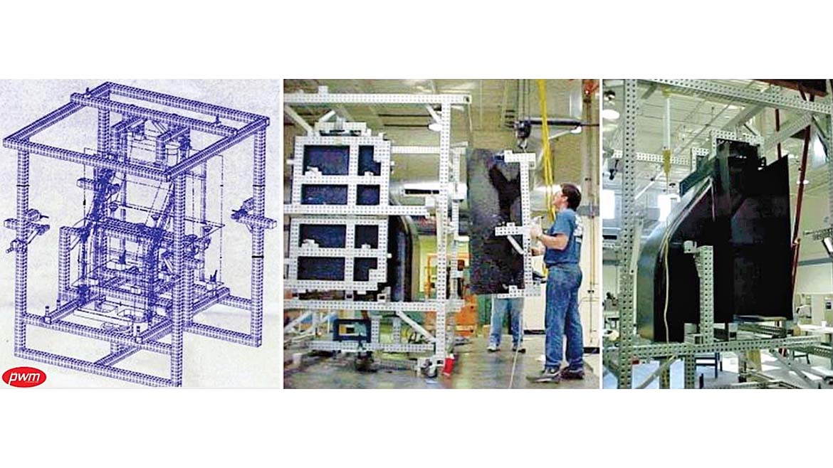 an example of industrial automation machinery, specifically a high-speed robot system designed for handling parts in manufacturing