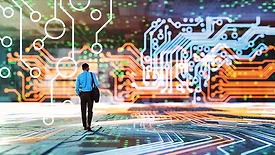 This image represents a concept related to modern data architecture and artificial intelligence, highlighting the need for scalable, secure, and integrated data solutions. 