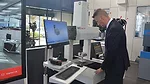 The image shows a coordinate measuring machine (CMM) designed for shop-floor use, identified by the brand name "READY" on the machine housing. 