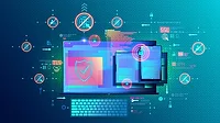 This image represents a cyber security or anti-detect browser concept. This image represents a cyber security or anti-detect browser concept.