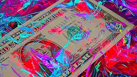 This image appears to be a stylized art print or poster featuring a US dollar bill.