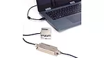 A load cell is connected to a PC via a single integrated interface
