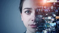 This image depicts a conceptual representation of artificial intelligence, featuring a person integrated with digital data patterns and binary code. This image depicts a conceptual representation of artificial intelligence, featuring a person integrated with digital data patterns and binary code.
