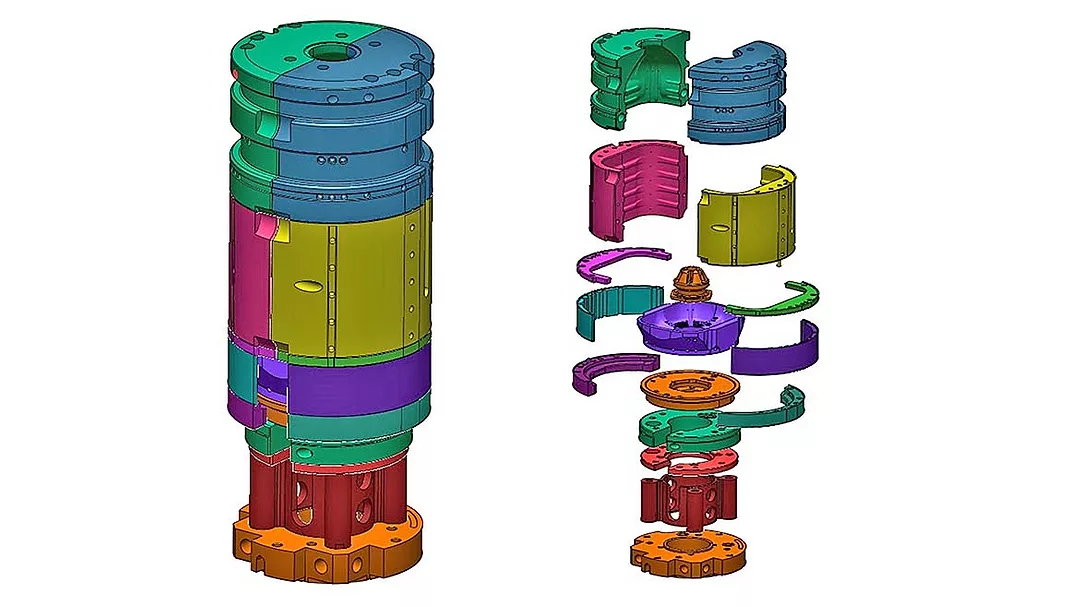 This item appears to be a mechanical stage cementing collar or a similar industrial component used in oilfield applications, such as a DADCO gas spring repair kit component. 