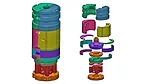 This item appears to be a mechanical stage cementing collar or a similar industrial component used in oilfield applications, such as a DADCO gas spring repair kit component. 