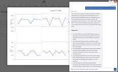 The image displays a technical chart analyzing data trends in "Scenario 3"