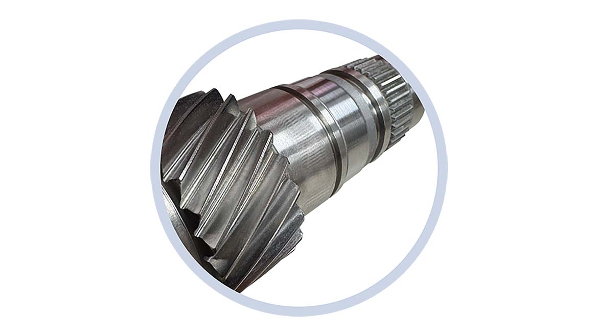 a helical gear shaft.