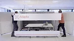 The image shows the Adaptix NDT3D inspection tool, a mobile 3D X-ray imaging system used for non-destructive testing (NDT). 