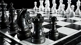 a MC Marble Cultures premium handmade marble chess set featuring high-contrast black and white stone pieces