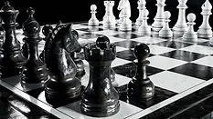 a MC Marble Cultures premium handmade marble chess set featuring high-contrast black and white stone pieces