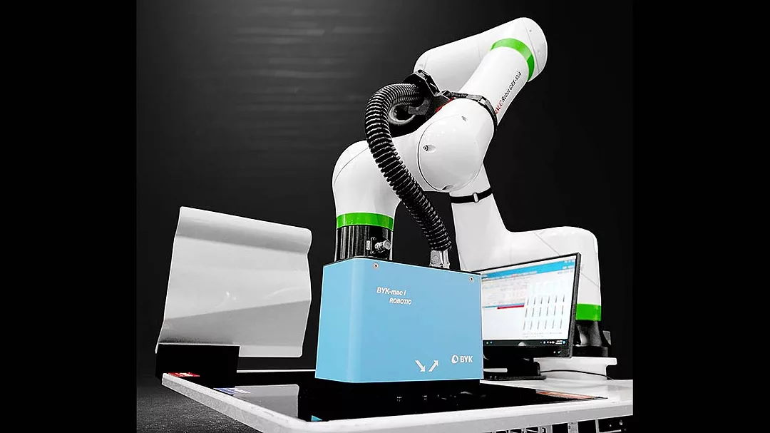 This is a FANUC CRX collaborative robot