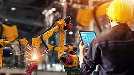 Industrial robotics automation often involves the use of specialized machinery and software 