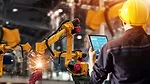 Industrial robotics automation often involves the use of specialized machinery and software 