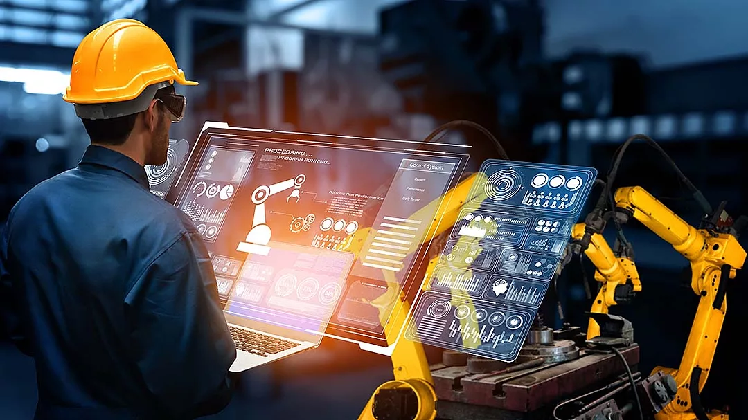 the integration of human labor with advanced robotics and automation technologies