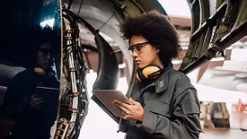 a professional in the aviation field performing maintenance, repair, and overhaul (MRO) work