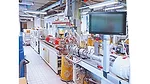 an industrial plastic extrusion line