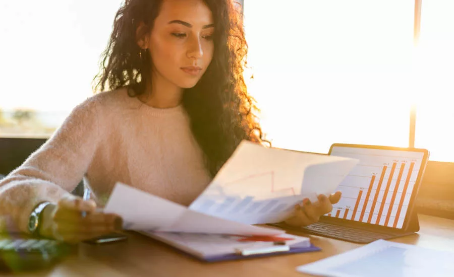 Girl working