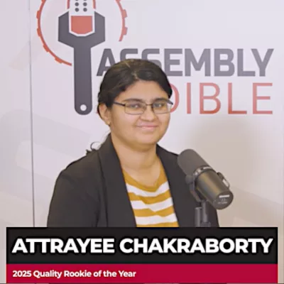 The Quality Show South 2025 Video Podcast with Attrayee-Chakraborty, Quality's 2025 Rookie of the Year.