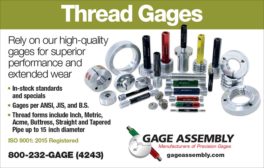 Thread Gages from Gage Assembly